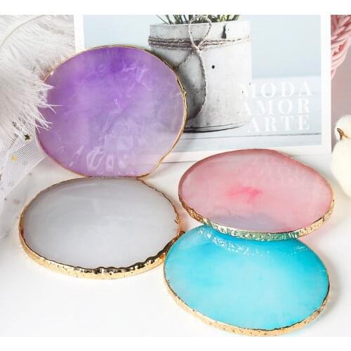 4 Color Palette Natural Resin Stone Palette For Nail Art Display Gel Polish Varnish Color Showing Shelf Manicure Display Tool