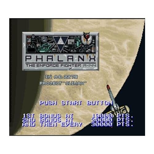 Phalanx - The Enforce Fighter A-144 16 bit Big Gray Game Card For NTSC Game Player Drop Shipping