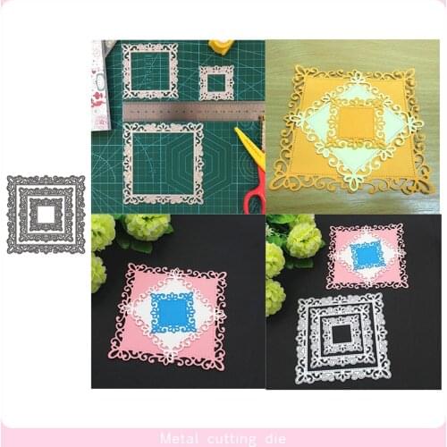 3pcs Laced Frame Metal Cutting Dies for DIY Scrapbooking Photo Album Decorative Embossing Paper Card Crafts Die Cut 2019