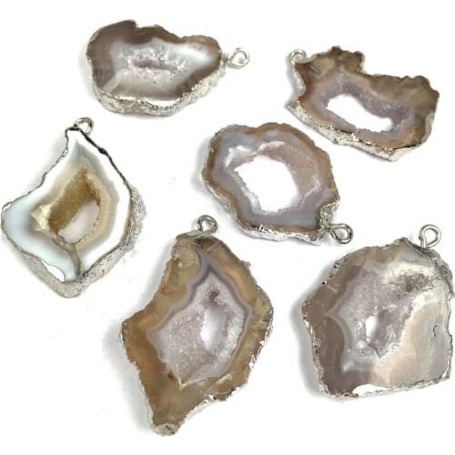 Natural Stone Agates Pendant Irregular Shape Exquisite charms for Jewelry Making Charms DIY Necklace Earrings Accessories