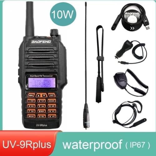 High Power 10W Baofeng UV-9R PLUS Waterproof Walkie Talkie Ham CB Radio Station Dual Band VHF UHF Two Way Radio Transceiver