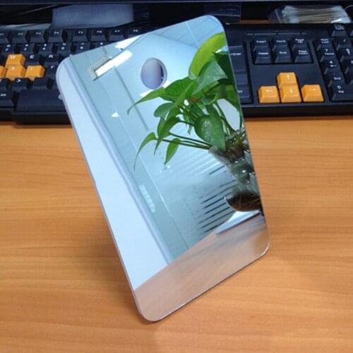 Portable Fashion Deluxe Anti Fog Free Shaving Shower Mirror High Quality Fogless Washroom Bath Mini Mirror Wall Mounted