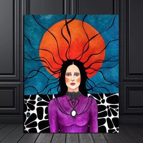 Nordic Poster Abstract Hair Girl Canvas Painting Prints Living Room Home Decoration Modern Wall Art Oil Painting Posters Picture