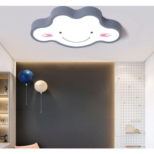 Smile cloud lamp ceiling lights for kids bedroom decor dimming led ceiling light simple Modern living room baby nursery lamp
