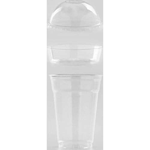 50 sets Net red 12oz 400ml transparent yogurt packaging cups DIY dessert plastic cup wedding birthday party favors cup with lid