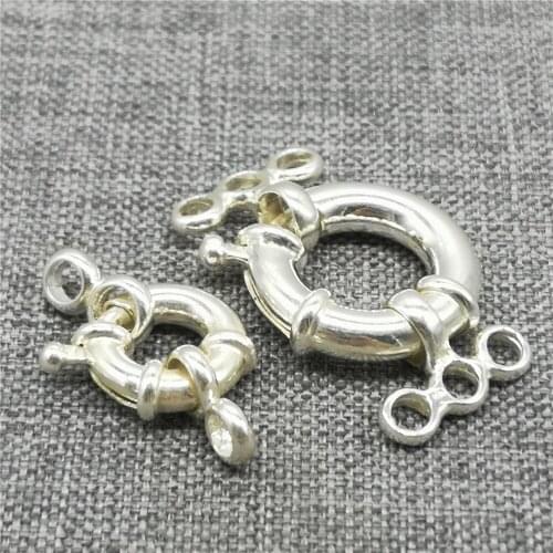 925 Sterling Silver Spring Ring Clasp Connector for Pearl Bracelet Necklace