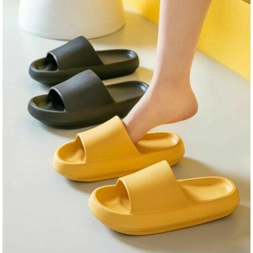 Women Thick Platform Slippers Summer EVA Soft Sole Beach Slide Sandals Men Couple Indoor Bathroom Anti-Slip Shoes Home Chaussure
