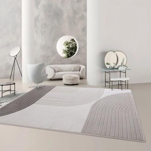 Nordic Simple Line Rugs Carpet For Home Living Room 3D Hand Carved Bedroom Carpet Sofa Study Coffee Floor Mat Carpet Table Thick