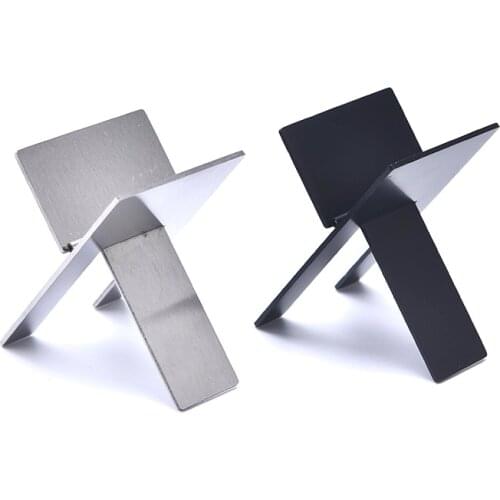 Stainless Steel Foldable Cigar Holder Cohiba Black Ashtray Display Stand Rack Smoking Accessories Household Merchandises