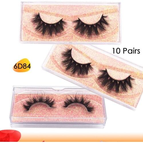 10 Pairs 6D Mink Eyelashes Long Lasting Mink Lashes Dramatic Lashes Big Eyelashes Extension Thick 3D False Eyelashes Makeup Lash