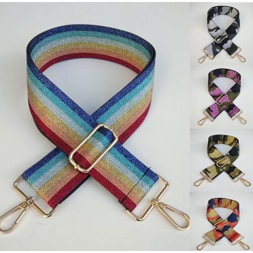 130cm Multicolor Shiny Camouflage Print Bag Belt Bag Handle DIY Replacement Belt 5cm Wide Shoulder Strap Handbag Bag Accessories