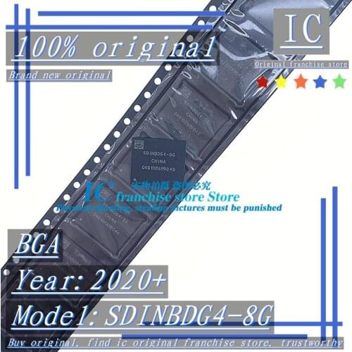 2020+100% Brand new original 1PCS-10PCS SDINBDG4-8G BGA EMMC Memory chip
