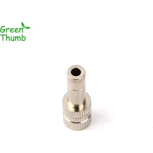 5pcs 6mm Brass Quick Plug Nozzle Garden Cooling Humidify Copper Mist Nozzle Green Thumb Brass Mist Sprinkler