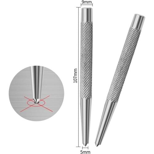 High Hardness Automatic Center Pin Punch Spring Loaded Marking Holes Tool Wood Press Dent Marker Woodwork Tool Drill Bit