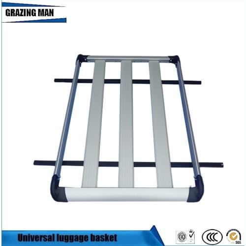 Car Roof Frame Aluminum Roof Rack Universal Roof basket Travel Frame Monolayer Luggage box 140*90 cm