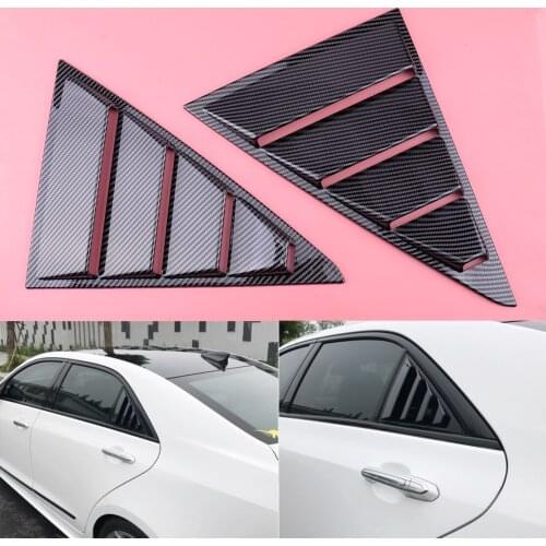 Carbon Fiber Black Car Side Vents Window Louver Shield Cover fit for Cadillac ATS ATS-L 2014 2015 2016 2017 2018 2019