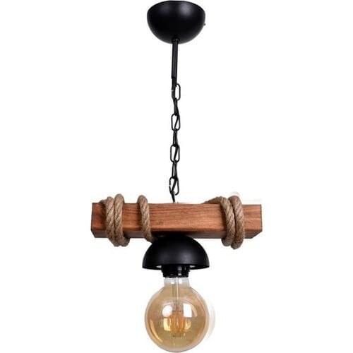 M'art Home Wood Rope Single Pendant Lamp