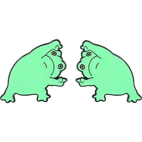 Frog Cartoon Pins Enamel Pin Set Cartoon Brooches for Girls Boys Clothing Backpacks Jackets DIY Frog Lapel Pin