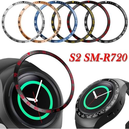For Samsung Gear S2 SM-R720 Watch Dial Bezel Ring Styling Case Adhesive Cover Anti Scratch Protection Bezel