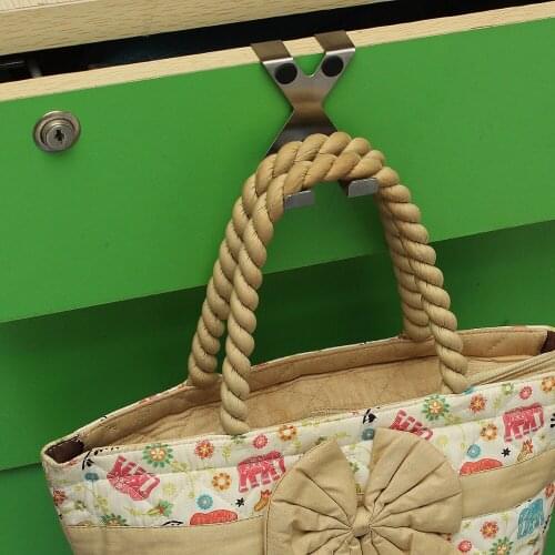 Home Stainless Steel X Shape Hanger Cabinet Draw Over Door Hook Clothes Hanger