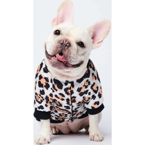 French Bulldog Clothing Leopard Dog Jacket Coat Poodle Schnauzer Pug Clothes Welsh Corgi Costume Frenchie Shiba Inu Pet Outfits