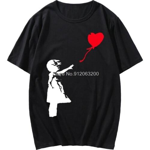 Spring Summer World Peace T-shirt Unisex Kcco Balloon Girl Banksy Love Short Sleeve Men/women Pure Print Tshirt