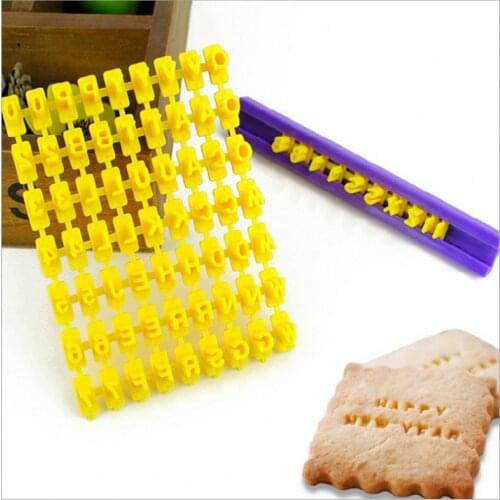 Polymer Clay Tool Alphabet Number & Letter Press Stamp Impress Embosser Set Cutter Fondant Cookie Biscuit DIY Embossing Tools