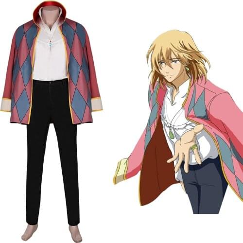 Anime Howl‘s Moving Castle-Howl Cosplay Costume Shirt Coat Cloak Outfits Halloween Carnival Party Fancy Suit