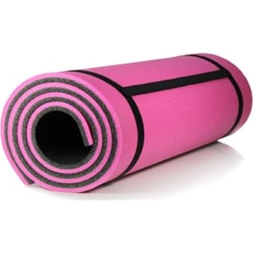 Pilates Camping Mat,16 Mm, Pink Black, Green Black, Blue Black With Carry Strap,Gym Mat, Yoga Exercise, Non-Slip