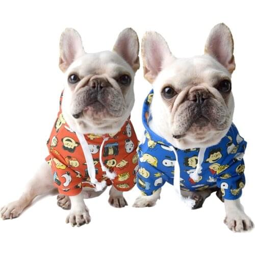 Cute Cartoon summer Dog Clothes Cotton Hoodies Clothes for Small medium dogs Costumes Coat For Cat French Bulldog Chihuahua