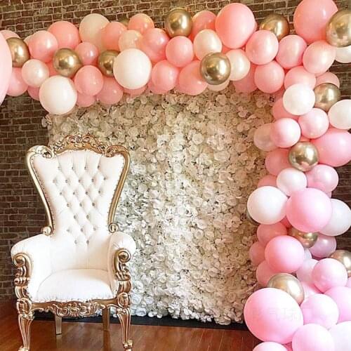Hot-selling macaron pink balloon set baby Ins style birthday party decoration 117birthday party decoration set