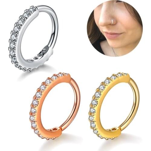 1PC Brass Nariz Piercings Septum Daith Piercings Nose Ring Nostril Piercing Helix Earrings Conch Rook Piercings Body Jewelry