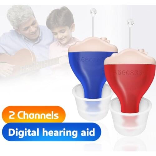 Mini Hearing Aid ITC Digital Wireless Invisible Sound Amplifier For Elderly Severe Loss Hearing Left&Right Ear Care Aids Device