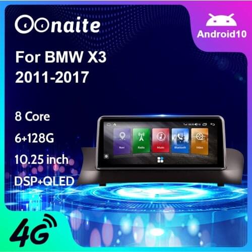Oonaite For BMW X3/X4 F25/26 2011-2017 inch10.25 Android 10 Eight Core GPS Navigation 128G CARPLAY Car Dvd Multimedia Player