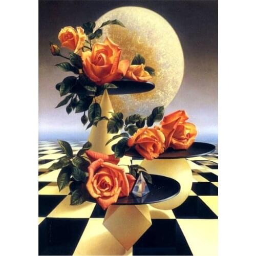 Complete mosaic pattern 5D DIY diamond art embroidery home decoration landscape flower moon diamond painting cross stitch