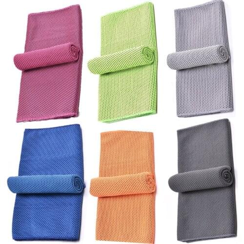 Outdoor Sports Ice Cool Towel Gym Jogging Reusable Enduring Running Instant Ice Cold Chilly Pad Cooling Sweat Tool