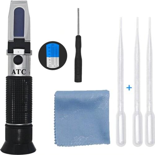KETOTEK 0-32% Refractometer Brix Sugar Beer ATC Refratometro Handheld Measurement Wort SG Liquor Alcohol Intelligent 1.000-1.120