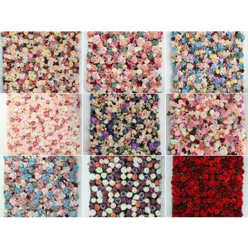 Rose Dahlia Hydrangea Champagne Artificial Flower Wall Mount Wedding Decoration Romantic Wedding Photography Flower Plate 40x60