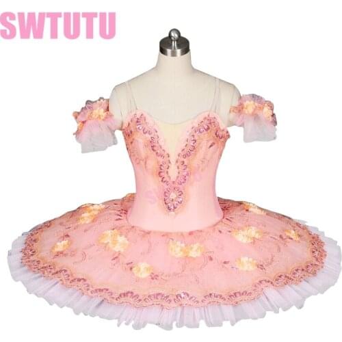 Pink ballet tutu,Professional ballet tutu ballet costume,light pink swan lake ballet costumes tutu for girls BT8978