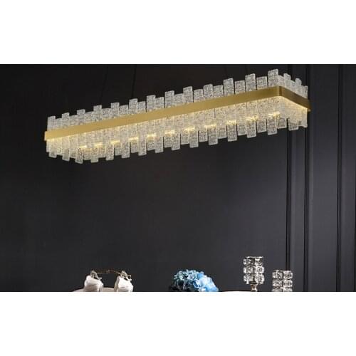 Modern Glass Led Chandelier Oval Metal Restaurant Gold Chandeliers Bedroom Handing Lamp Home Dero PA0472