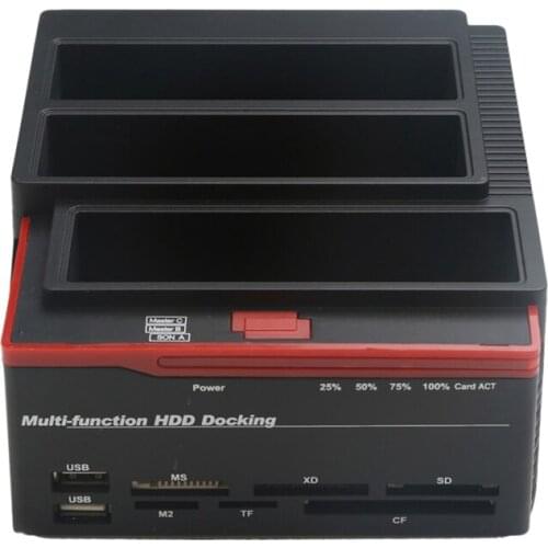 USB3.0 TO 2.5&3.5Inch IDE+SATA Hard Disk Box Clone Copy Backup Device