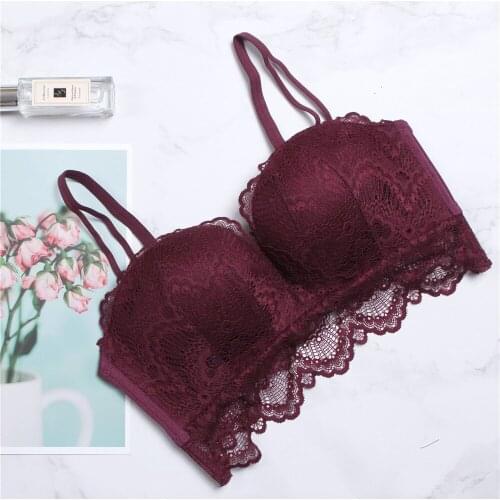 Womens Lace Underwear Sexy Push Up Bras Massage Underwear for Women Brassiere Lingerie Intimates Three Hasp Seamless Bra
