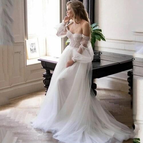 Summer Cheap Wedding Dress Beads Corset Robe de Mariage 2021 Boho Bridal Dresses A Line Vintage Rustic Wedding Gowns Hot Sell