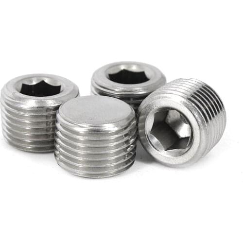 1/8'' - 2'' BSP Male Thread Inner Hexagon Plug 304 Stainless Steel DN6 - DN50 Water Pipe Fitting Joint Connector