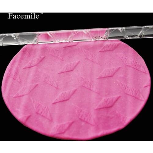 1pcs Texture Fondant Embossing Tool Gift Acrylic Rolling Pin Cupcake Decoration Craft Pastry Tools Icing Gift tool 52007