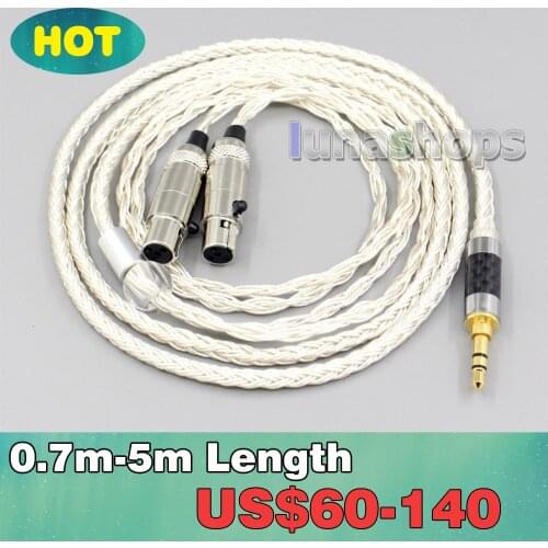 16 Core OCC Silver Plated Headphone Earphone Cable For For Monolith M1570 Over Ear Open Back Balanced Planar Headphone LN007053