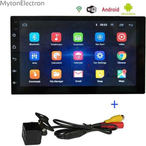 2 Din Android radio bluetooth GPS Navigation wifi Stereo 1024*600 PC Table Car Multimedia Player rearview backup Parking camera