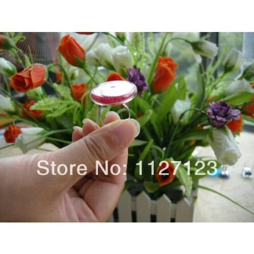 Free shipping!30Sets22mm Square Liquid Rings, Glass Bubble Rings,glass bottle rings,DIY wishing bottle jewelry,rice vial jewelry