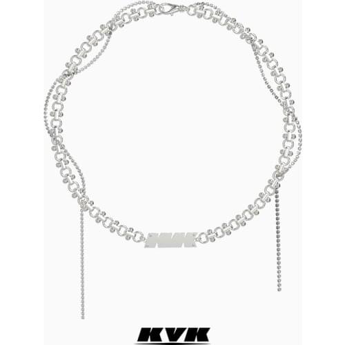 KVK2021 new weave line flow combination necklace niche design high temperament minimalist collarbone chain neck chain