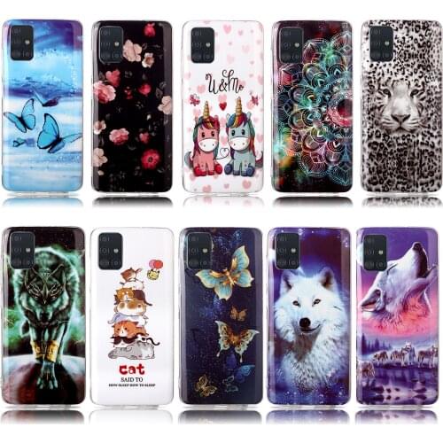 Telephone Mobile Covers For Galaxy S20 Ultra Telofon Star Wolf Soft Case Shell Samsung S10E A50S S10 Plus S9 A50 S20 A30S A30
